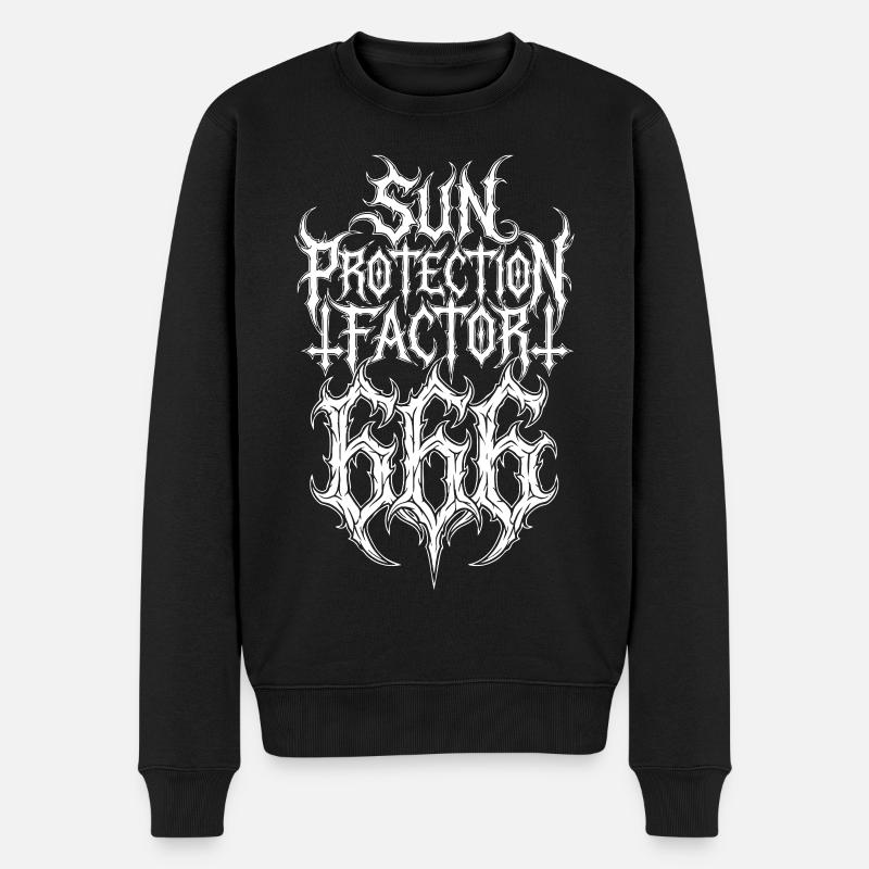 Sun Protection Factor 666 - Men's Premium Organic Jumper - black