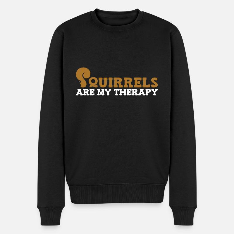 Eichhörnchen - Männer Premium Bio Pullover - Schwarz