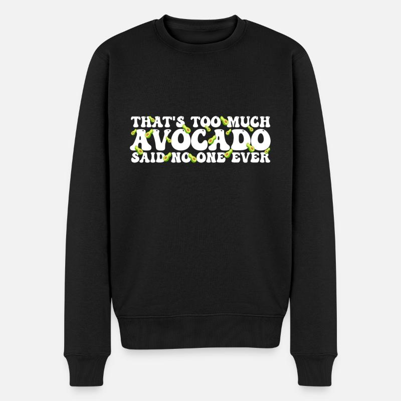 Avocado - Männer Premium Bio Pullover - Schwarz