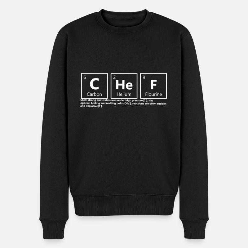 Chef Elements Professional Cook Gift Idea - Men's Premium Organic Jumper - black