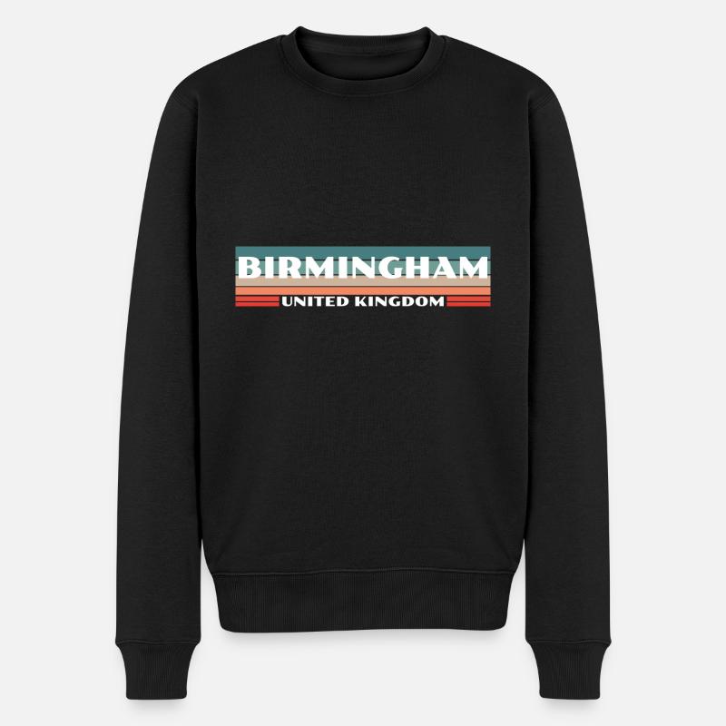 Birmingham, Royaume-Uni, Britannique, Anglais - Pull Premium bio Homme - noir