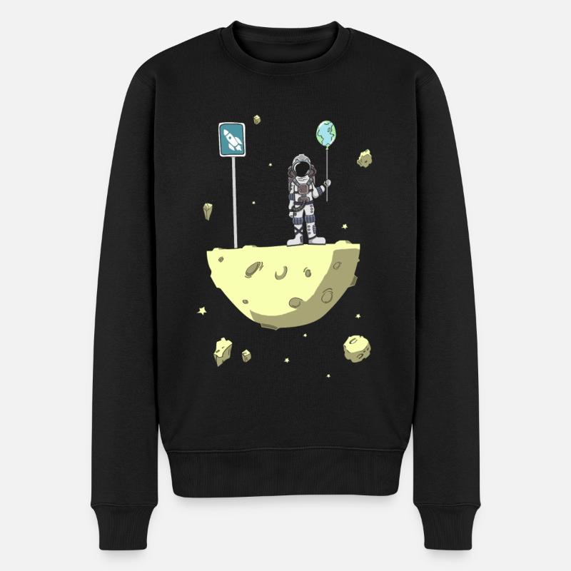 Nächster Halt: Planet Erde - Männer Premium Bio Pullover - Schwarz
