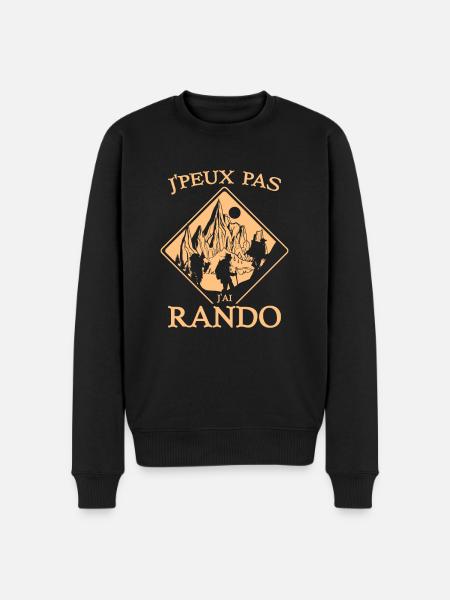 J'Peux Pas J'ai Rando - Pull Premium bio Homme - noir
