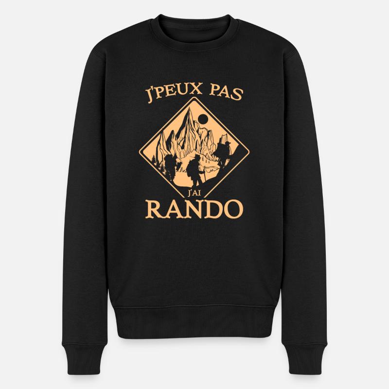 J'Peux Pas J'ai Rando - Pull Premium bio Homme - noir