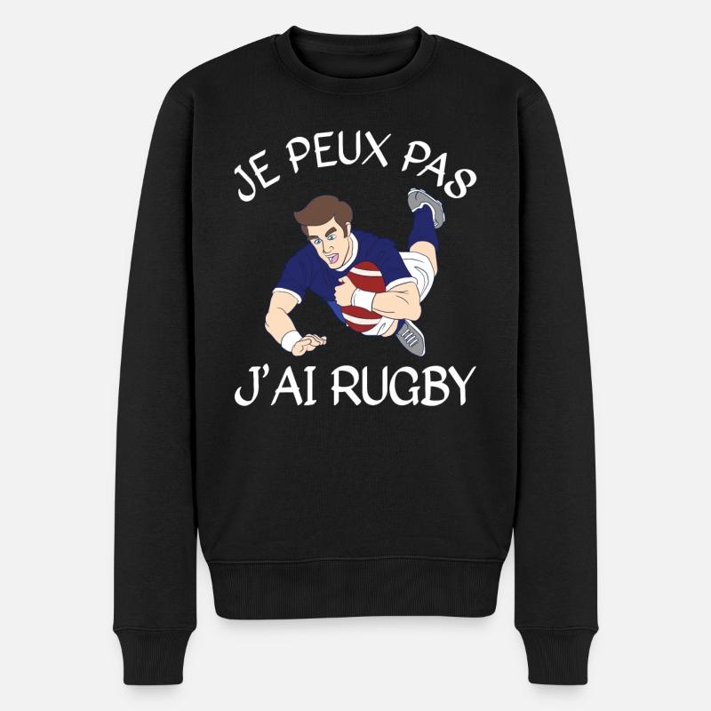 Je Peux Pas J'ai Rugby - Pull Premium bio Homme - noir