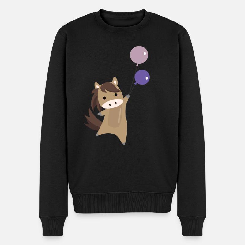 Ballon de cheval volant poney mignon pour les enfants - Pull Premium bio Homme - noir