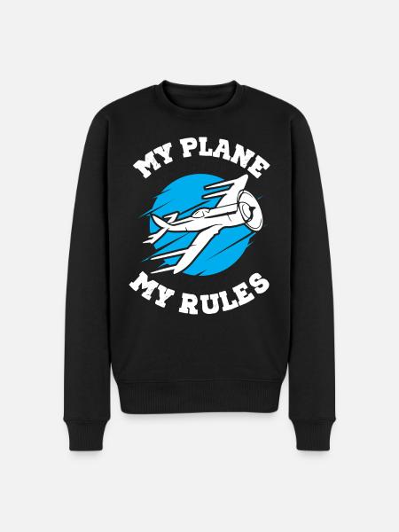 My Plane My Rules - Men's Premium Organic Jumper - black
