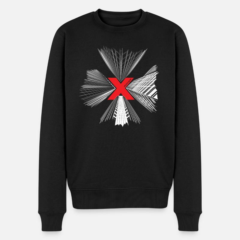 Skyscraper, Hochhaus, Skyline, NYC - Männer Premium Bio Pullover - Schwarz