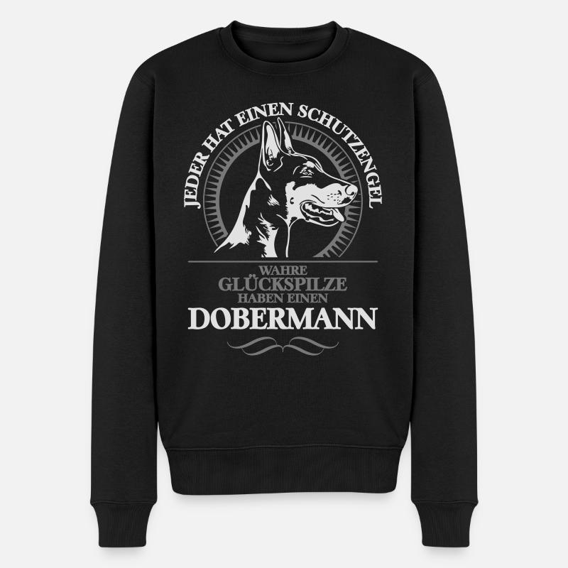 DOBERMANN Schutzengel Wilsigns Geschenk Hund Hunde - Männer Premium Bio Pullover - Schwarz