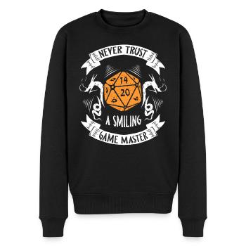 Never Trust A Smiling Game Master Tabletop RPG - Männer Premium Bio Pullover - Schwarz - Vorne - Nico (187cm)