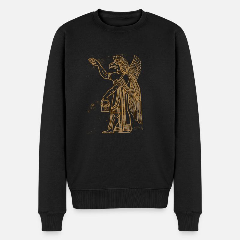 Anunnaki Sumerische Götter - Männer Premium Bio Pullover - Schwarz