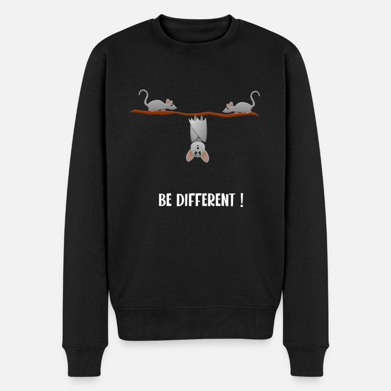 be different ! - Männer Premium Bio Pullover - Schwarz