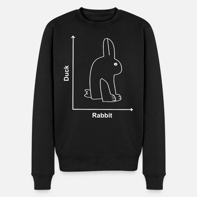 Lapin Canard Drôles d’animaux - Pull Premium bio Homme - noir