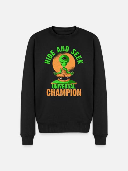 Hide and search Champ Funny - Men's Premium Organic Jumper - black
