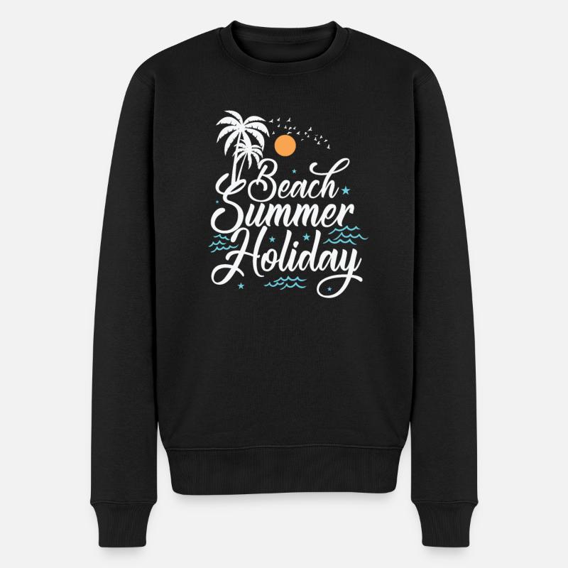 Plage Vacances d’été Vacances Loisirs - Pull Premium bio Homme - noir