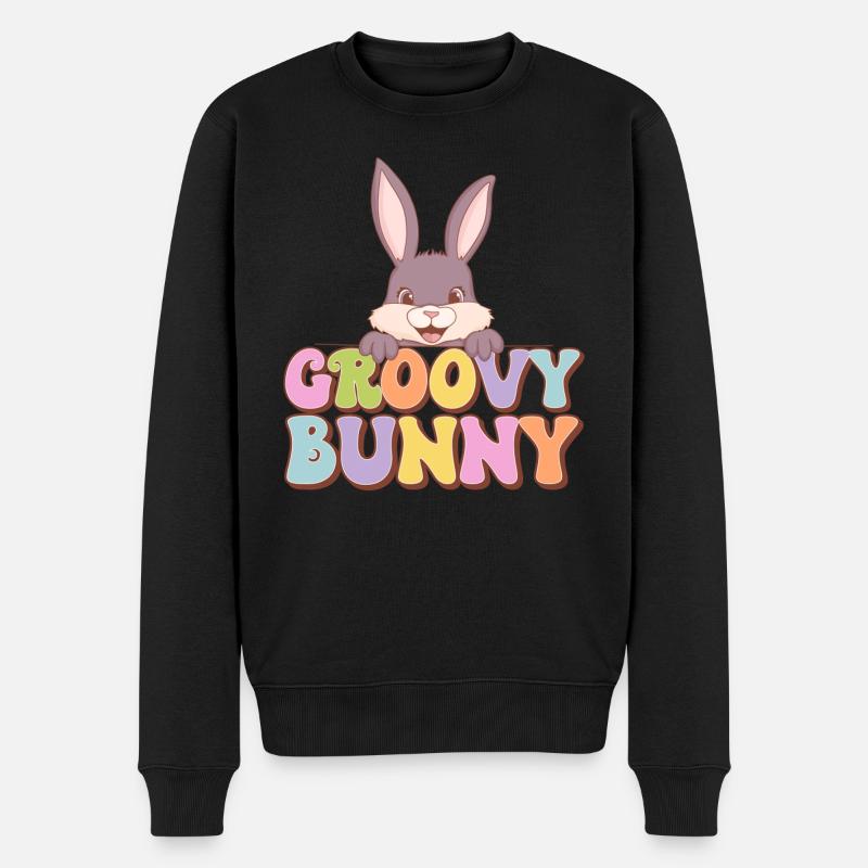 Lapin groovy - Pull Premium bio Homme - noir