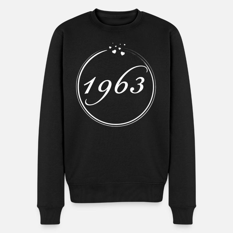 1963 - Männer Premium Bio Pullover - Schwarz