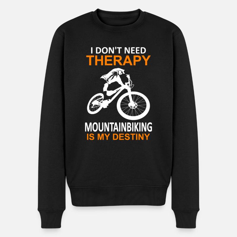 Mountainbiker Mountainbike Mountainbiken - Männer Premium Bio Pullover - Schwarz