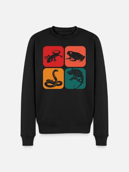 Herpetology Reptile Herping Lizard Herpetologist - Men's Premium Organic Jumper - black