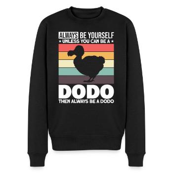 Dodo oiseau amants Ornithologues Disparus - Pull Premium bio Homme - noir - Devant - Nico (187cm)