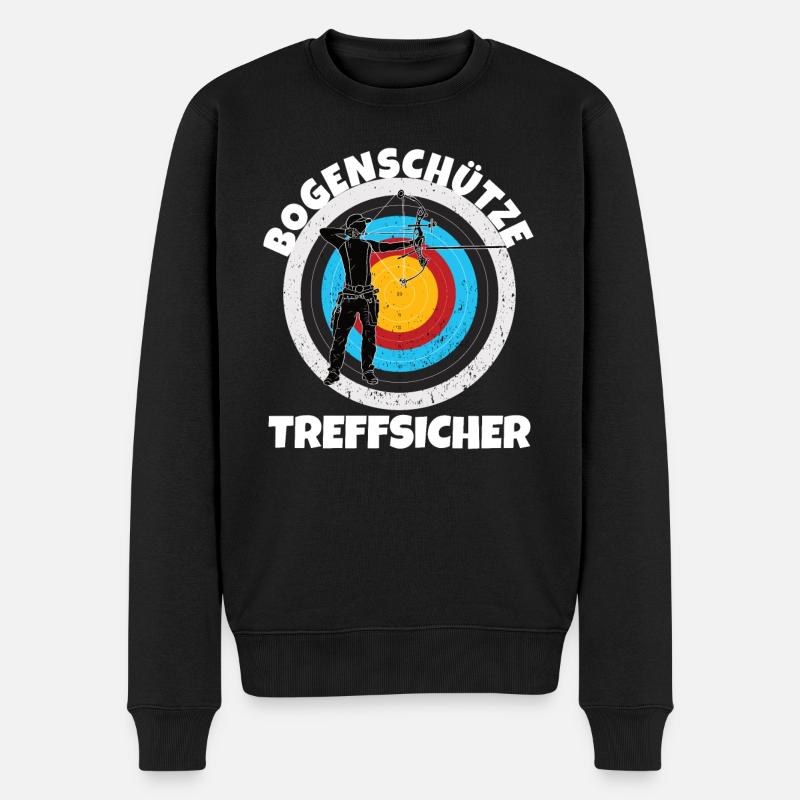 Bogenschütze - Männer Premium Bio Pullover - Schwarz
