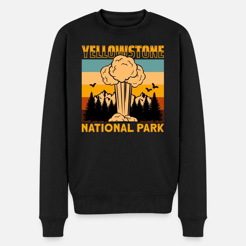 Yellowstone Park Camping Montana Ranch - Pull Premium bio Homme - noir