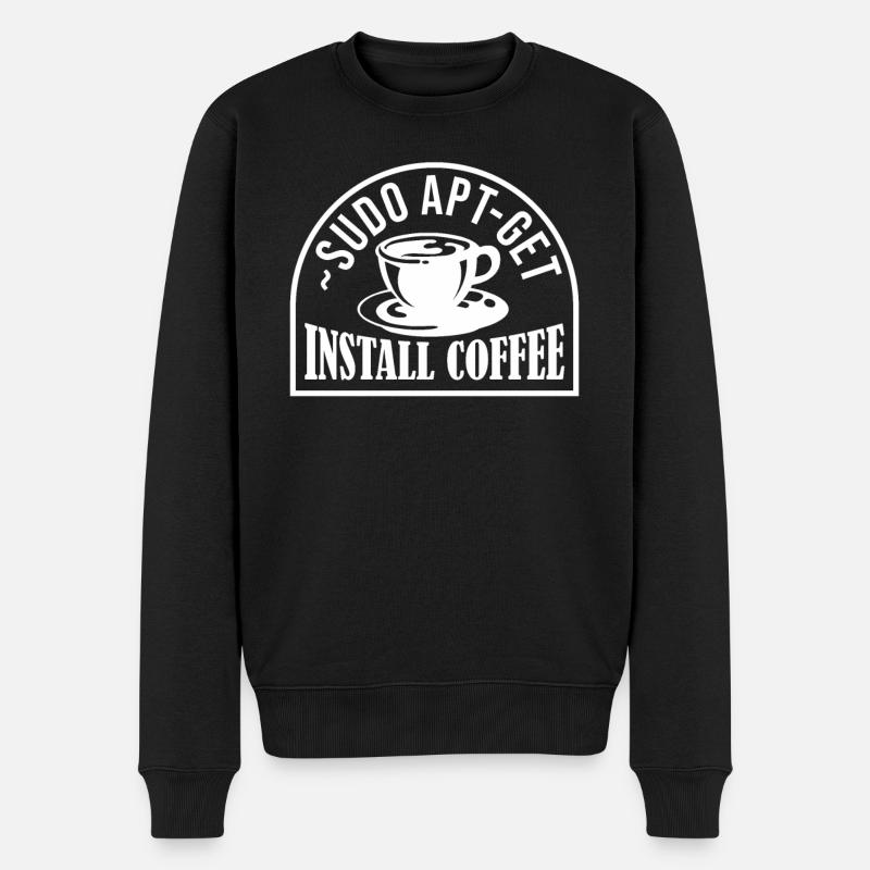 Obtenez Sudo Apt Install Coffee | Administrateur Comp - Pull Premium bio Homme - noir