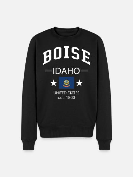 Boise - Men's Premium Organic Jumper - black