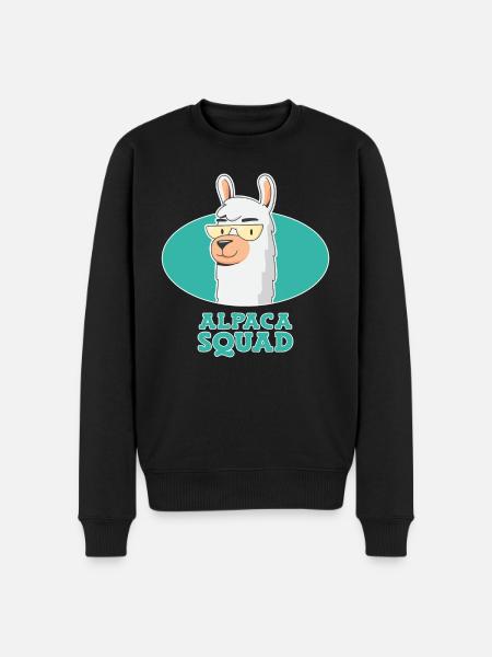 Alpaca Squad Funny Alpaca - Men's Premium Organic Jumper - black