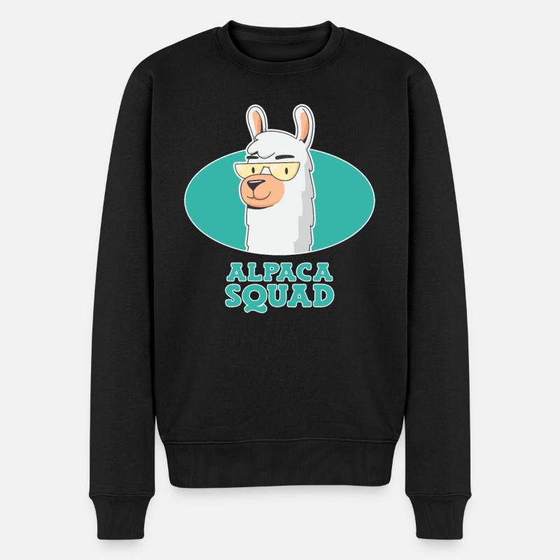 Alpaca Squad Funny Alpaca - Men's Premium Organic Jumper - black