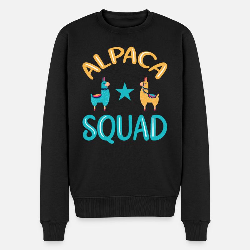 Alpaca Squad Alpaka - Men's Premium Organic Jumper - black