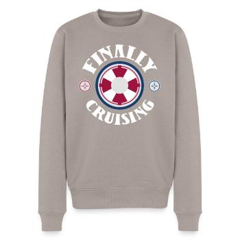 Cruise Cruise Ship - Men's Premium Organic Jumper - taupe - Front - Nico (187cm)