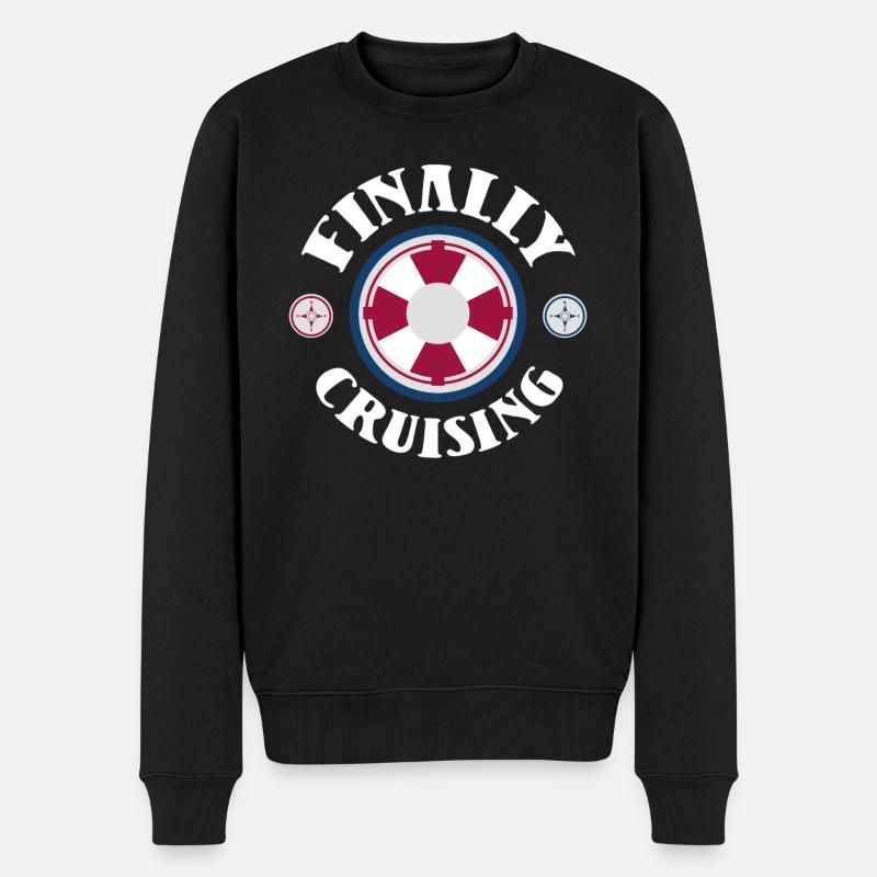 Kreuzfahrt Kreuzfahrtschiff - Männer Premium Bio Pullover - Schwarz