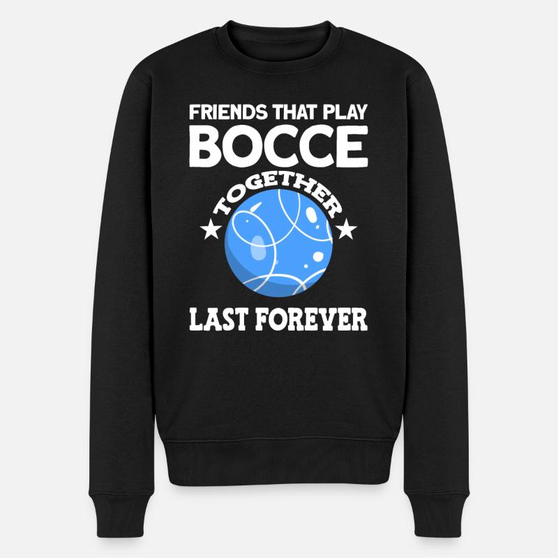 Boccia Boule Petanque - Männer Premium Bio Pullover - Schwarz