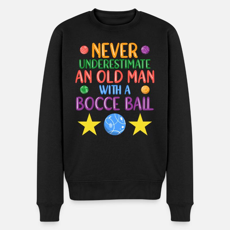 Pétanque boccia boule - Pull Premium bio Homme - noir