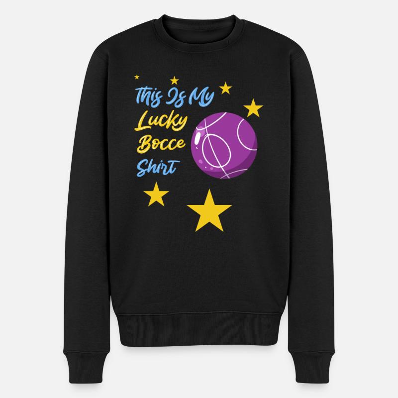 Boccia Boule Petanque - Männer Premium Bio Pullover - Schwarz