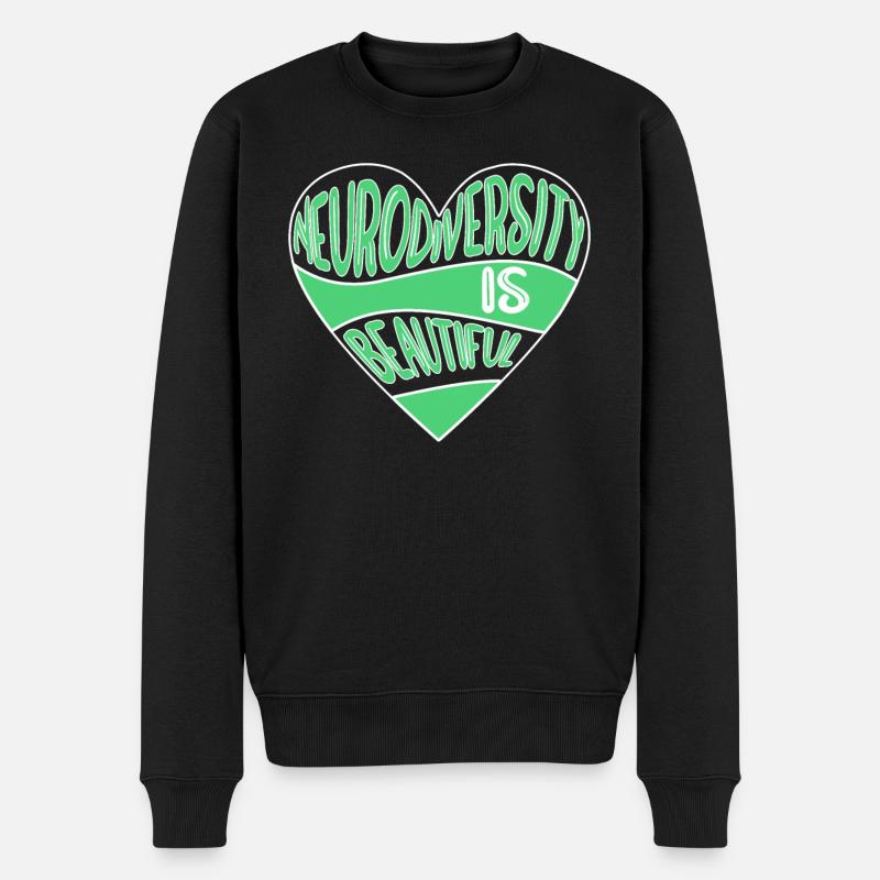 Neurodiversität Autimsus ADHD Legasthenie - Männer Premium Bio Pullover - Schwarz