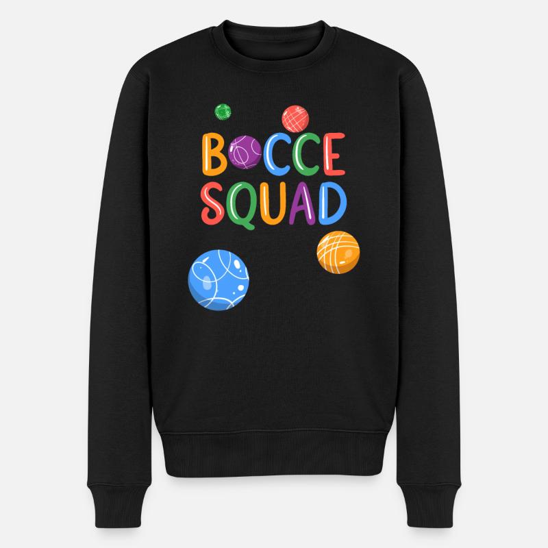Boccia Boule Petanque - Männer Premium Bio Pullover - Schwarz