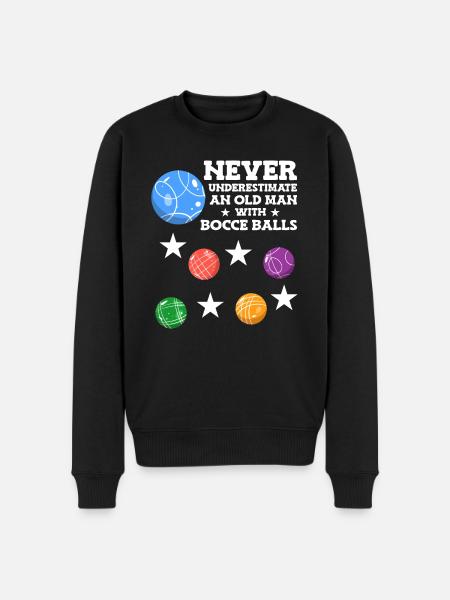 Boccia Boule Petanque - Men's Premium Organic Jumper - black