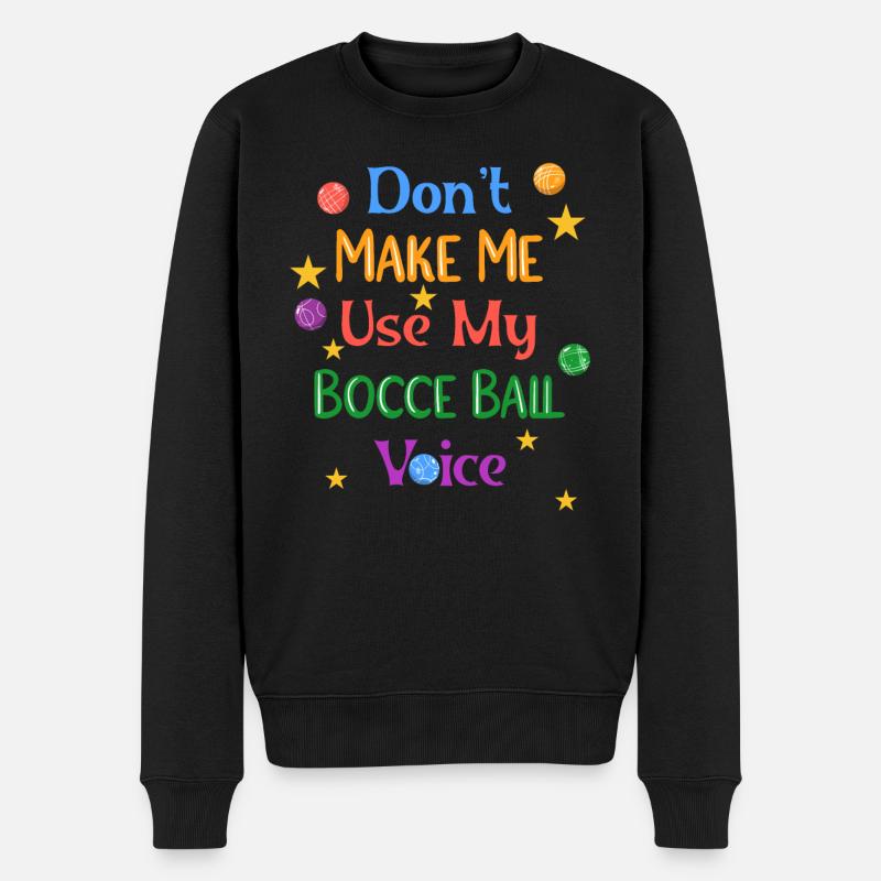 Boccia Boule Petanque - Männer Premium Bio Pullover - Schwarz