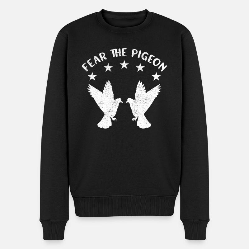 Taube - Männer Premium Bio Pullover - Schwarz