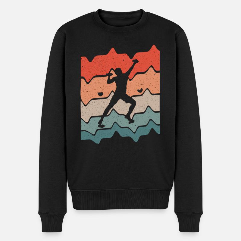 Escalade de bloc Climber Salle d’escalade Escalade - Pull Premium bio Homme - noir