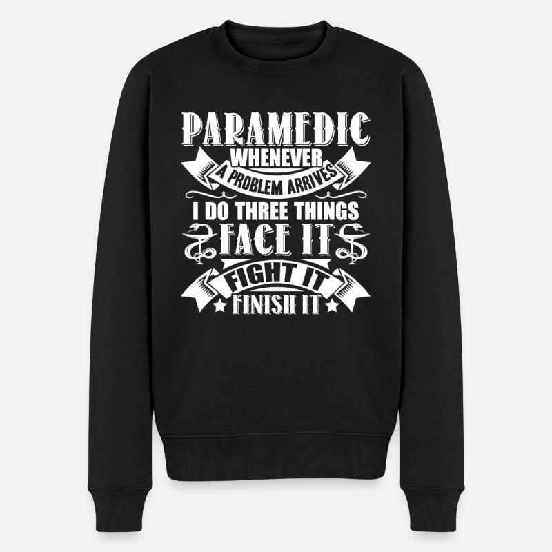 Paramedic Paramedic Solves Problem - Men's Premium Organic Jumper - black