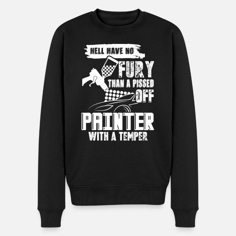 Painter With A Temper - Men's Premium Organic Jumper - black