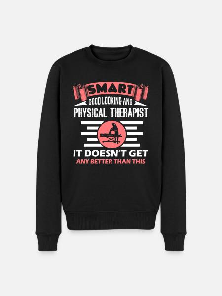 Physical Therapist Smart Physical Therapist - Men's Premium Organic Jumper - black