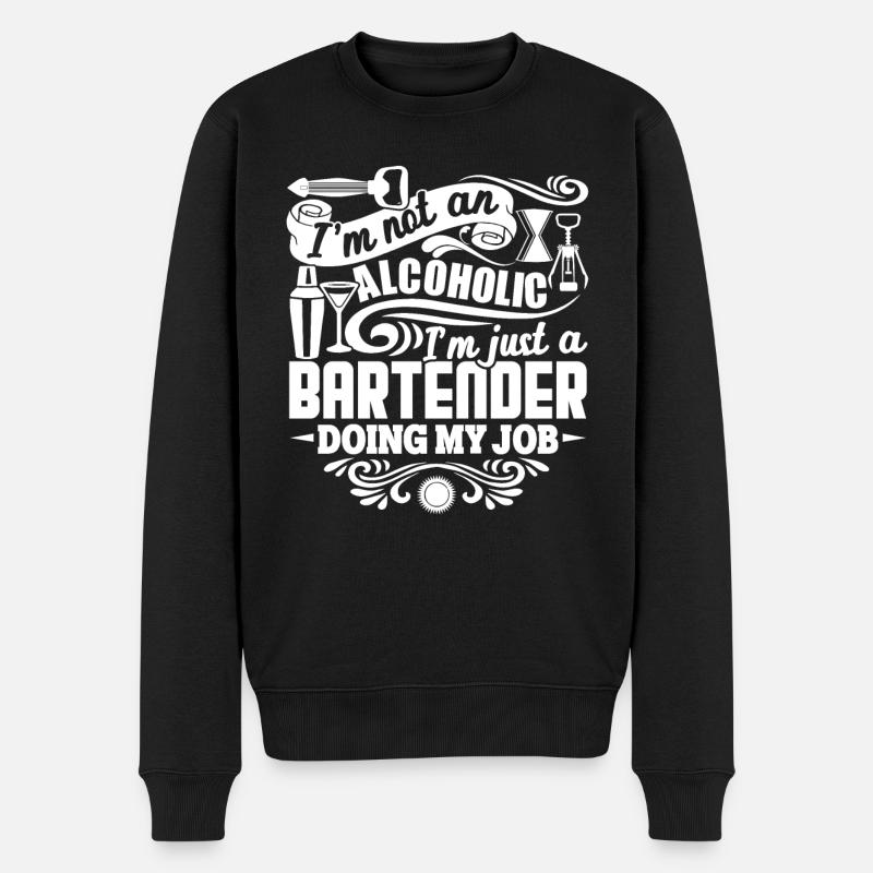 Bartender I'm Just A Bartender - Men's Premium Organic Jumper - black