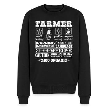 Farmer Multitasking 100 Organic - Men's Premium Organic Jumper - black - Front - Nico (187cm)