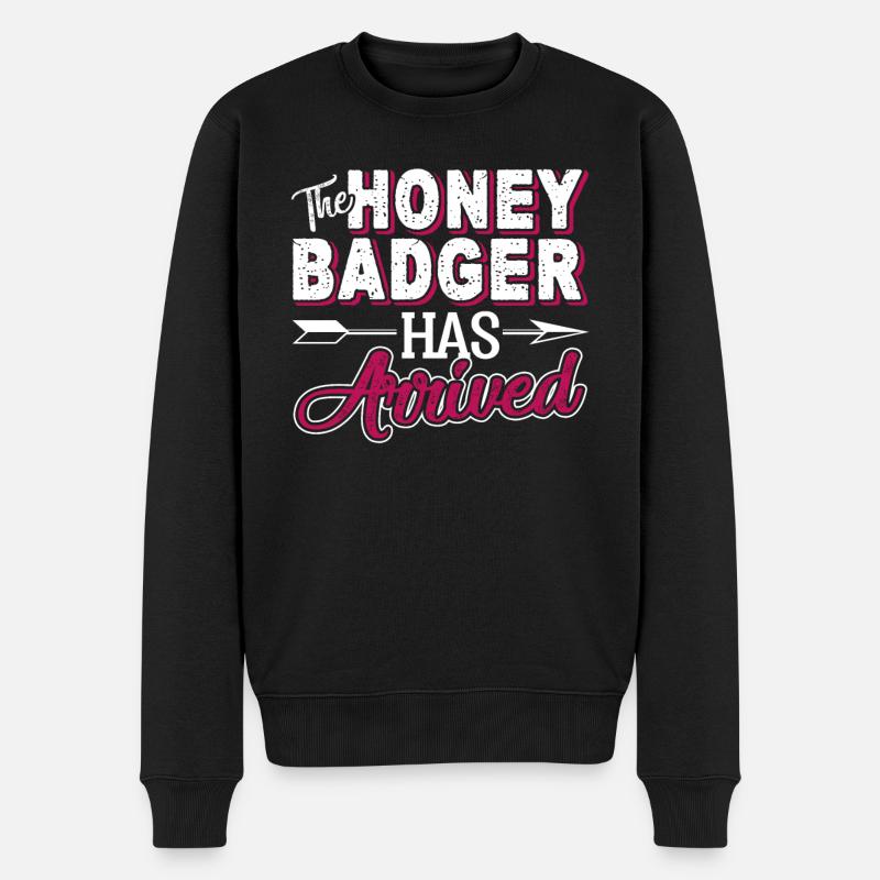Honey Badger The Honey Badger Has Arrived - Men's Premium Organic Jumper - black