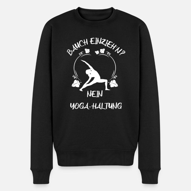 Yoga - Männer Premium Bio Pullover - Schwarz