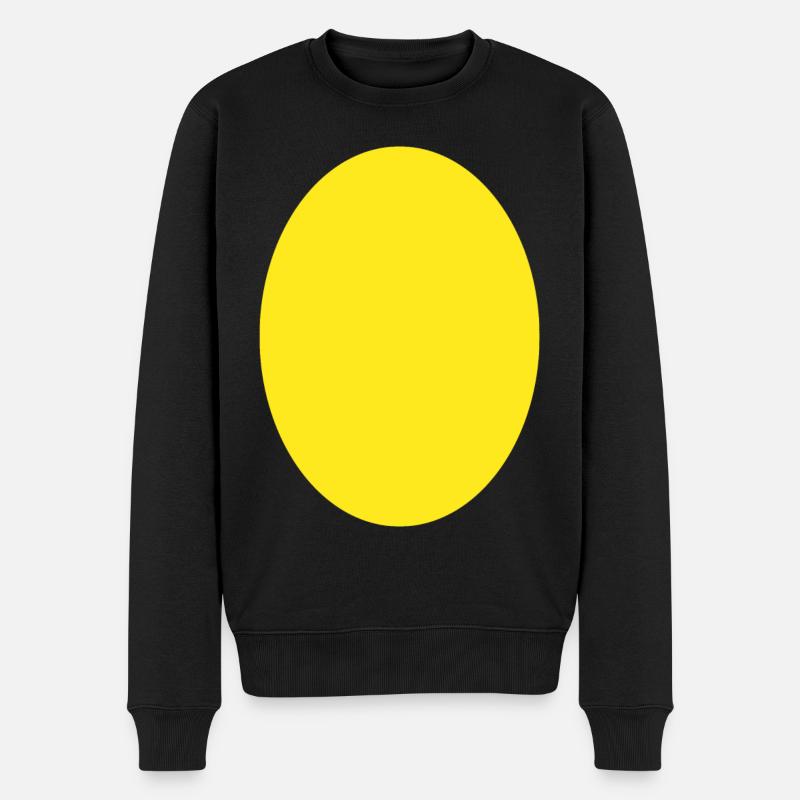 Gelber Kreis - Männer Premium Bio Pullover - Schwarz